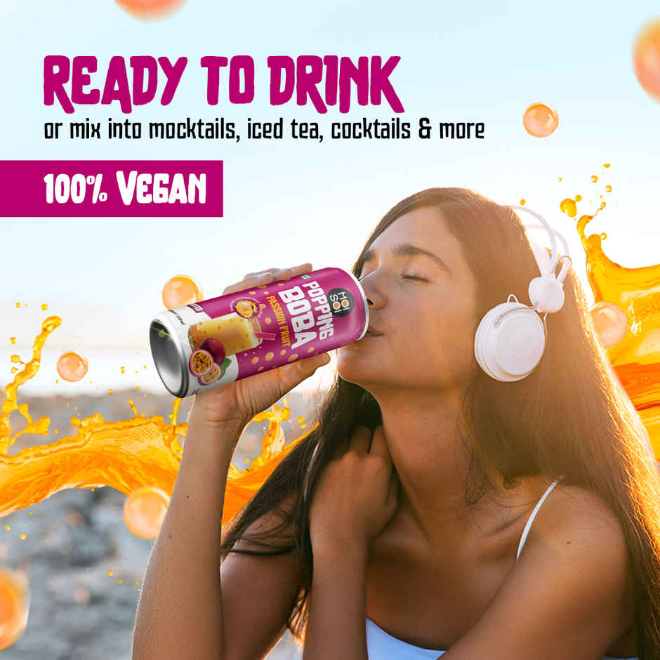 Moi Soi Popping Boba With Passsion Fruit Drink