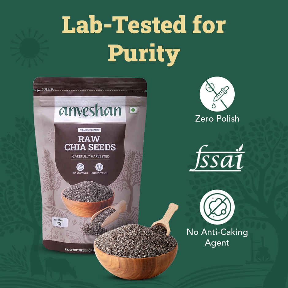 Anveshan Raw Chia Seeds Rich In Protein & Fiber