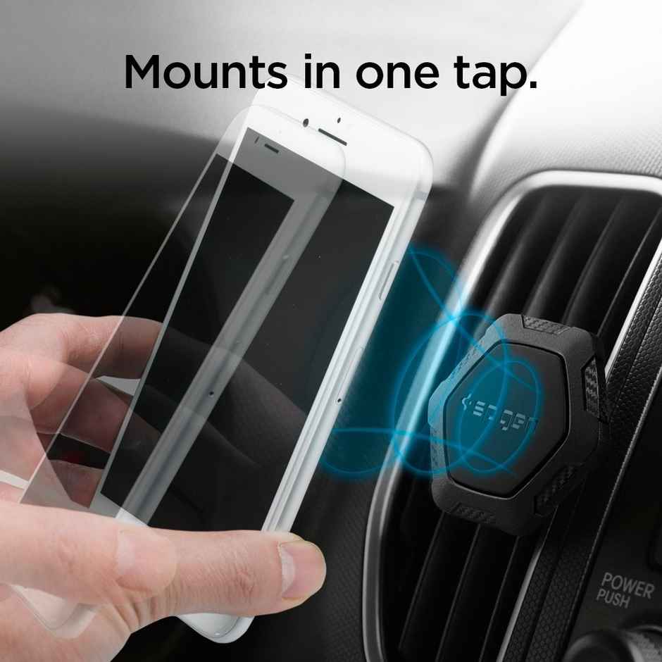 Spigen Kuel QS11 Quad Car Phone Mount Magnetic Air Vent Phone Holder - Black
