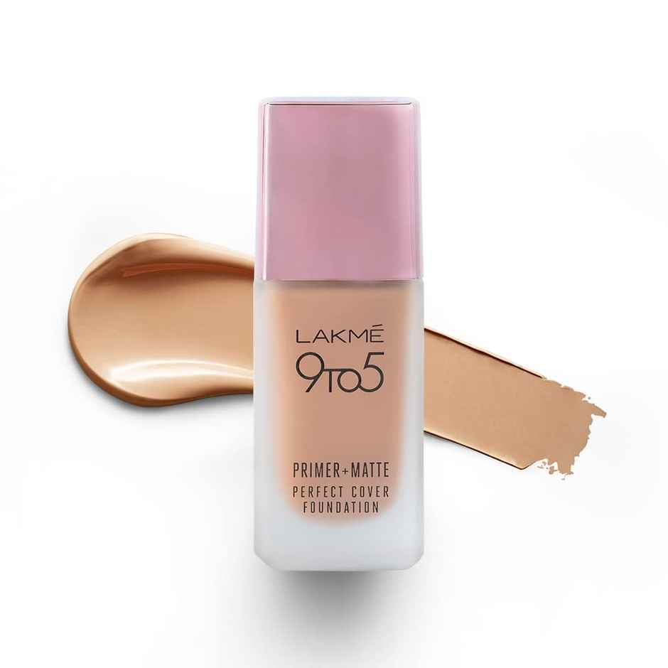 Lakme 9to5 Powerplay Priming Foundation, Built in Primer, SPF 20, Warm Beige