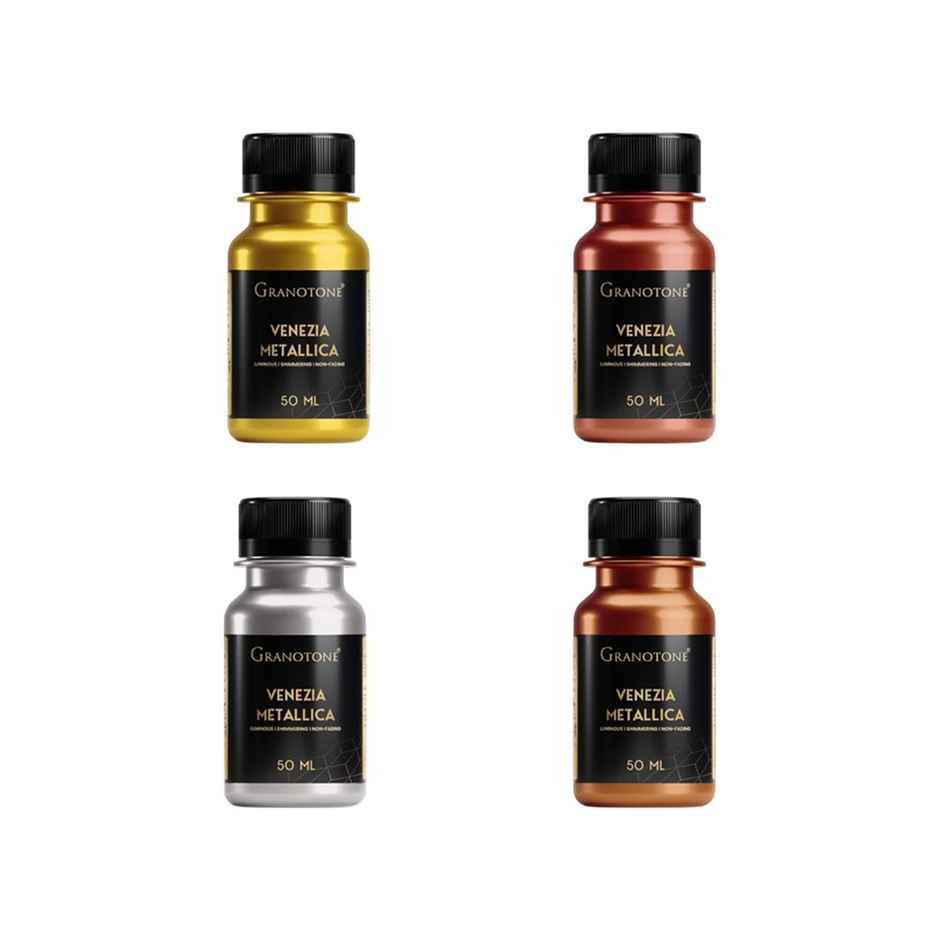 Granotone Venezia Metallic Acrylic Color Set | Multicolour