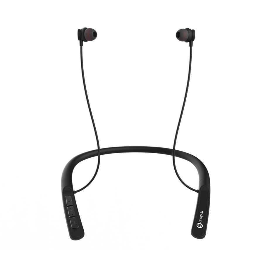 SnapUp Musique Basspro Bluetooth Wireless Neckband - Deep Black