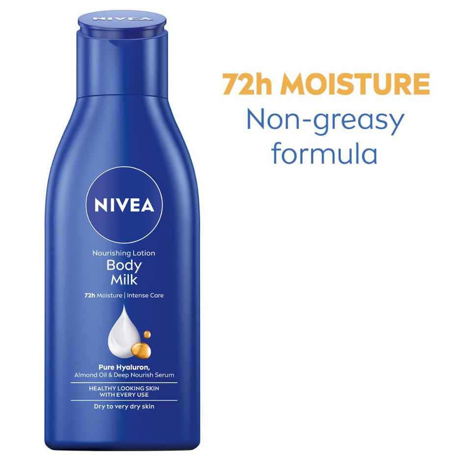 NIVEA Nourishing Body Lotion Body Milk|48 H Moisturization|2X Almond Oil|For Very Dry Skin