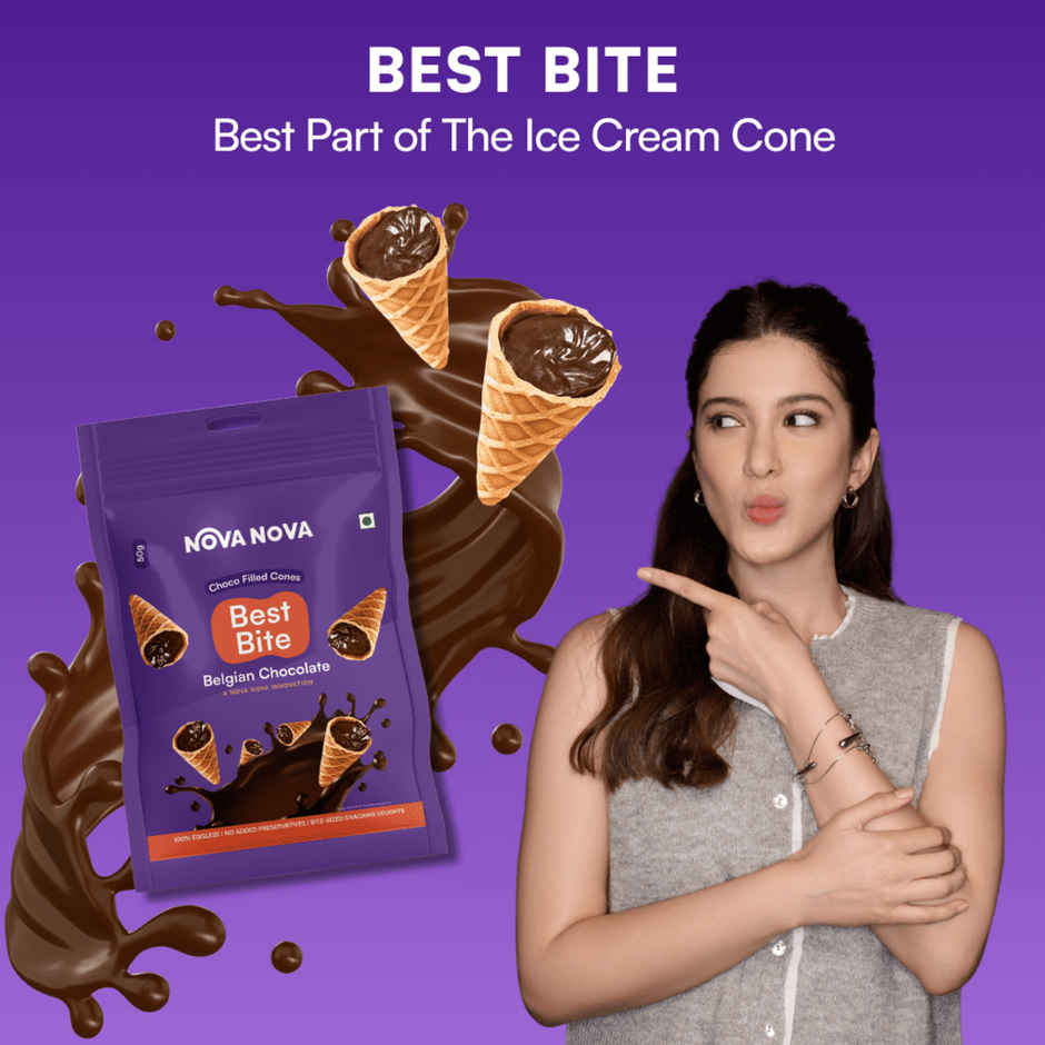 Nova Nova Best Bite - Belgian Chocolate(50gms) & Kwality Wall'S Shameless Vanilla Tub(700ml) Combo