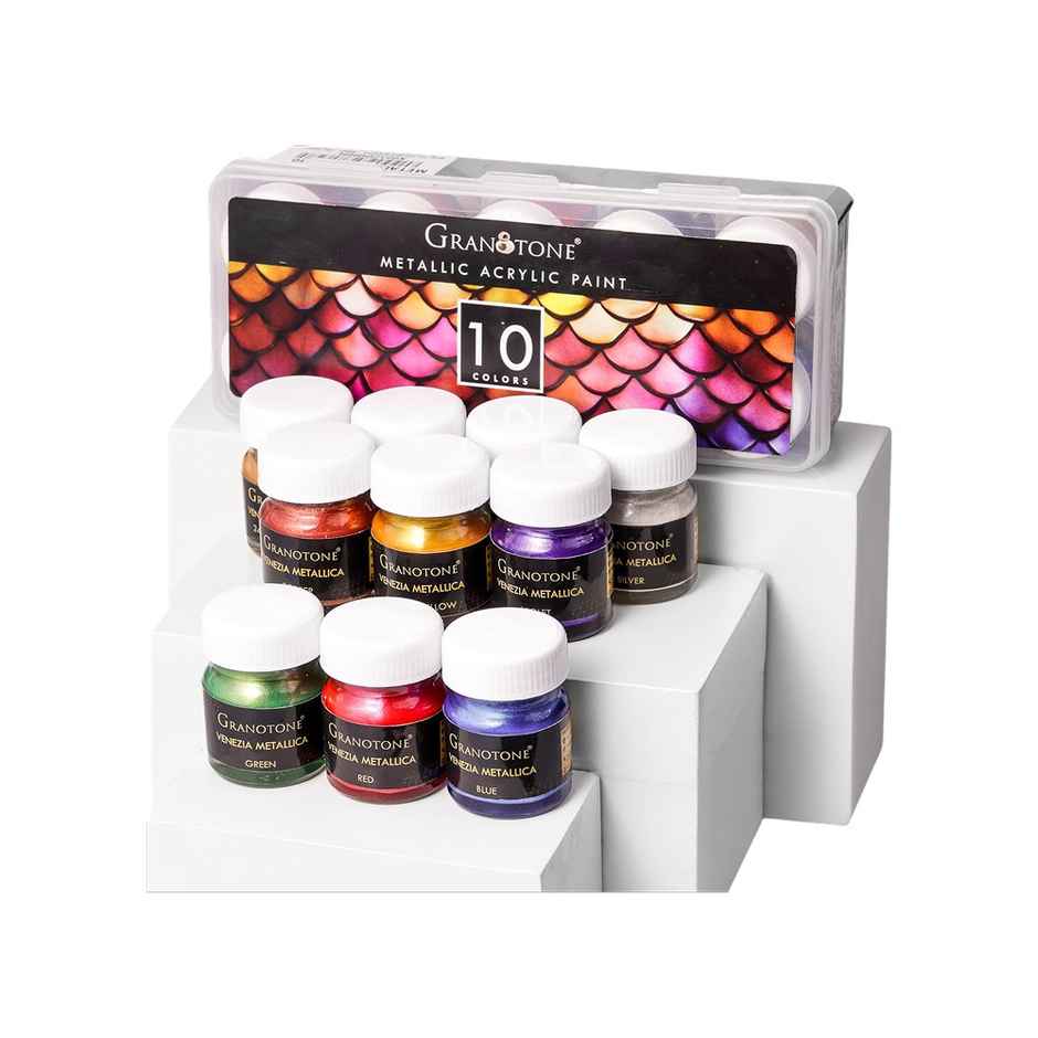 Granotone Venezia Metallic Acrylic Paint Set | Multicolour