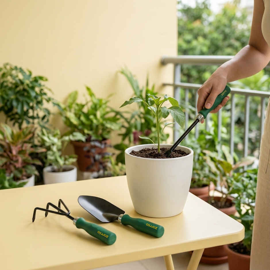 Zamia Garden Tool Set | Trowel, Cultivator & Weeder , Hand Tools | Pac of 3 | By Nurturing Green