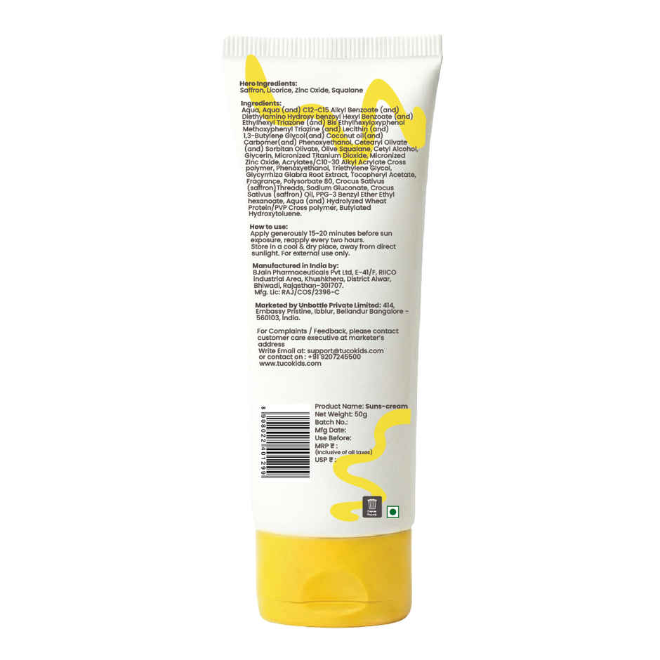 Tuco Kids Sunsreen SPF50 Broad Spectrum Protection