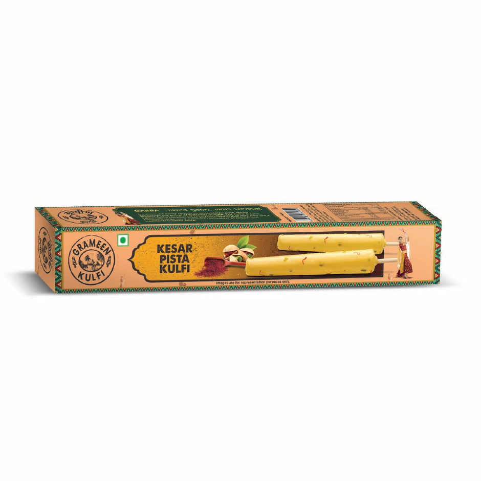 Grameen Tricolour Kulfi Sticks Pack of 3 - Kesar Pista, Desi Malai, Calcutta Paan Combo
