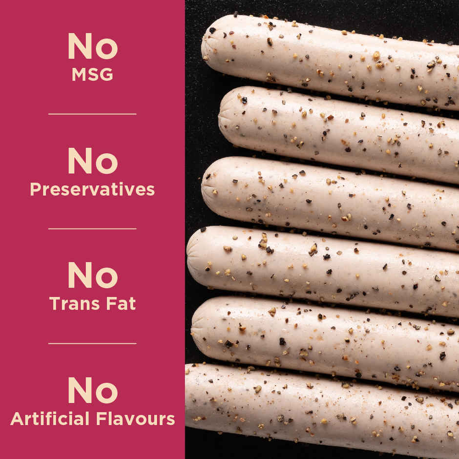 Prasuma Chicken Pepper & Herb Sausage High Protein 250g | No Preservatives | Fresh Chicken