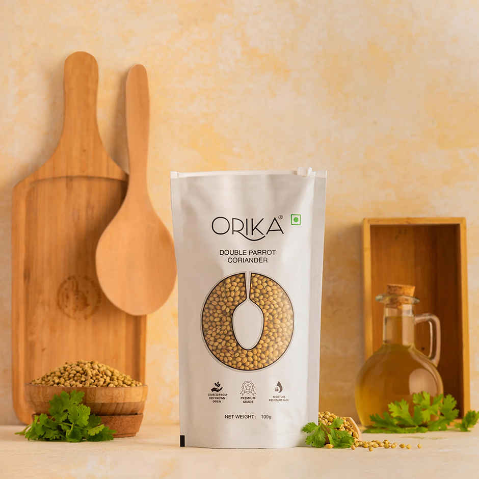 Orika Double Parrot Coriander Whole | Sabut Dhania