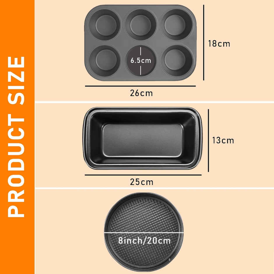 Se7en Premium Cake Making Set | Steel Bakeware Combo Microwave OTG Safe