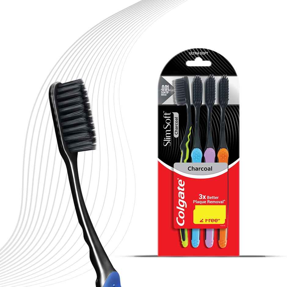 Colgate Slim Soft Charcoal Toothbrush Combo