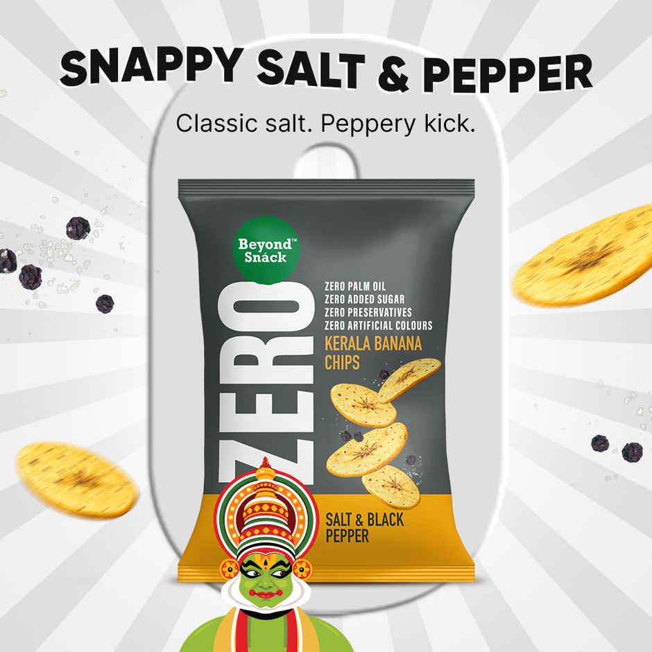 Beyond Snack Zero Kerala Banana Chips Salt & Black Pepper