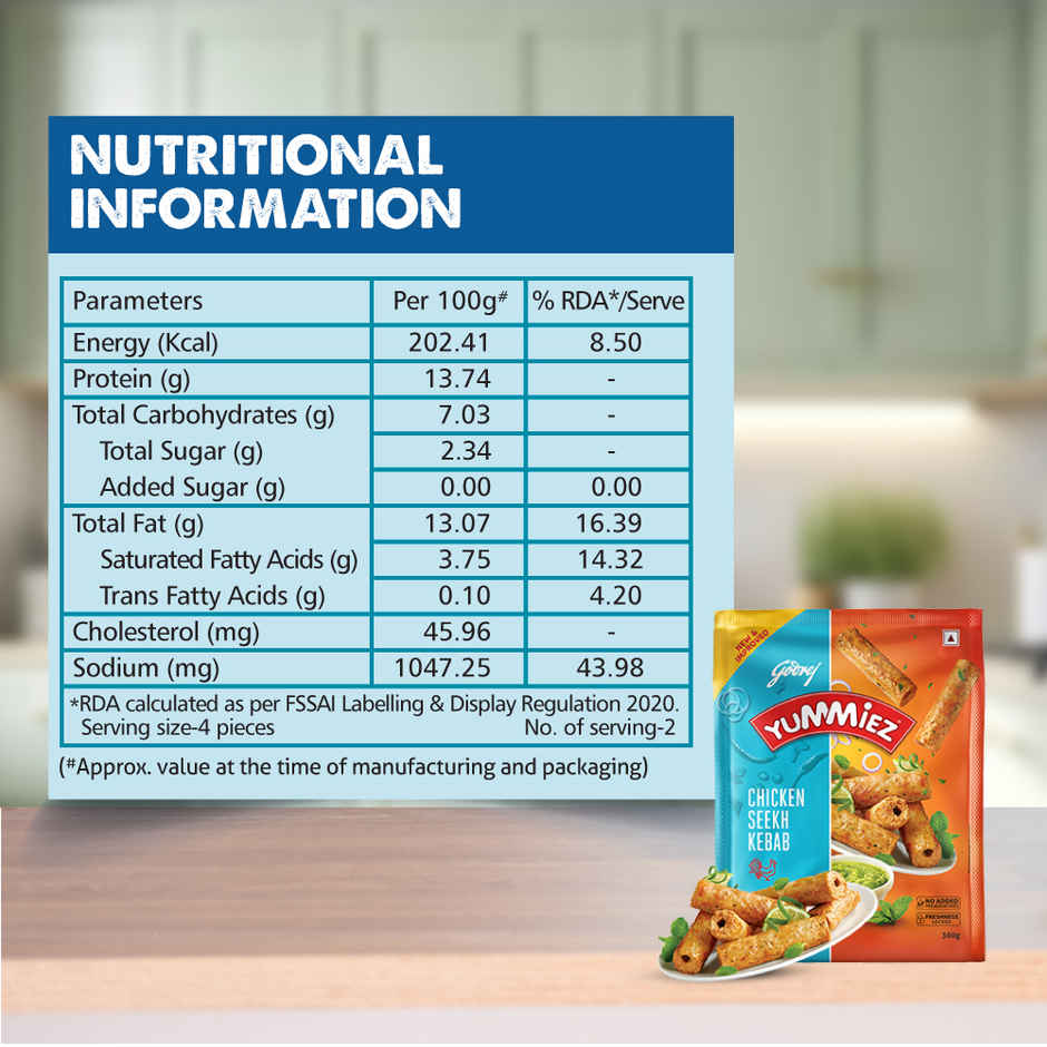 Hellmann'S Smoky Tandoori Mayo (85g) & Godrej Yummiez Chicken Seekh Kabab (360g) Combo