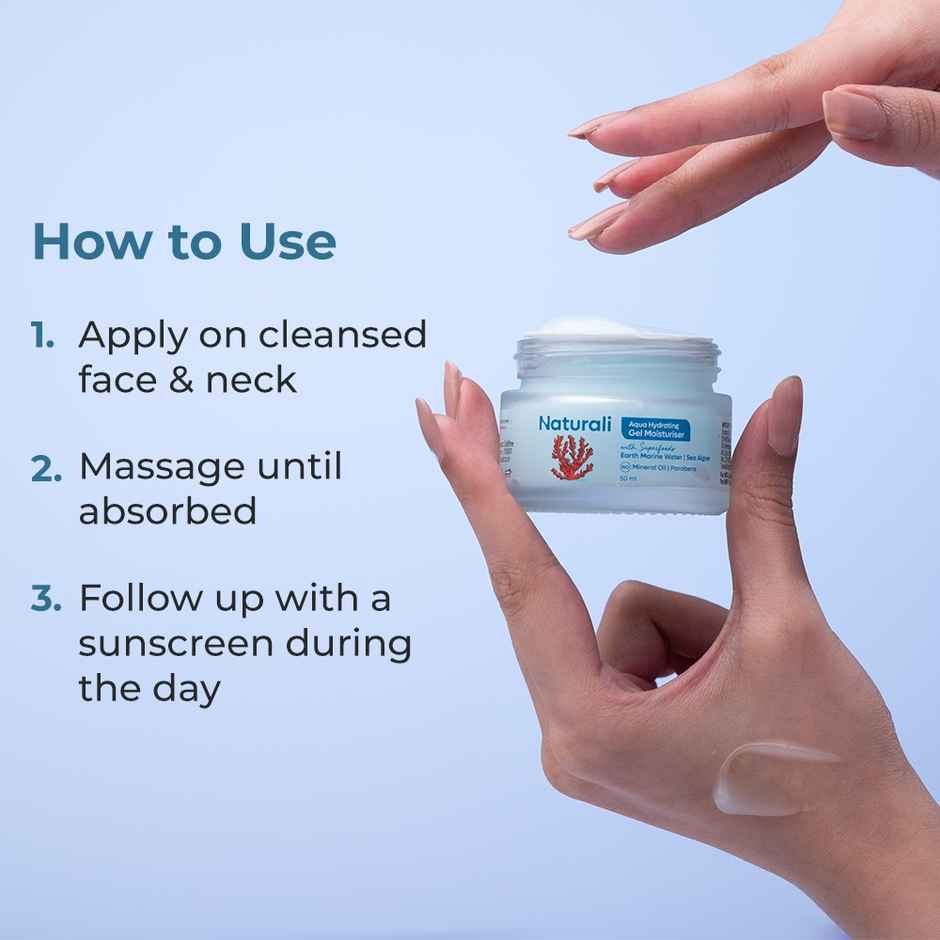 Naturali Aqua Hydrating Gel Moisturiser With Earth Marine Water & Sea Algae