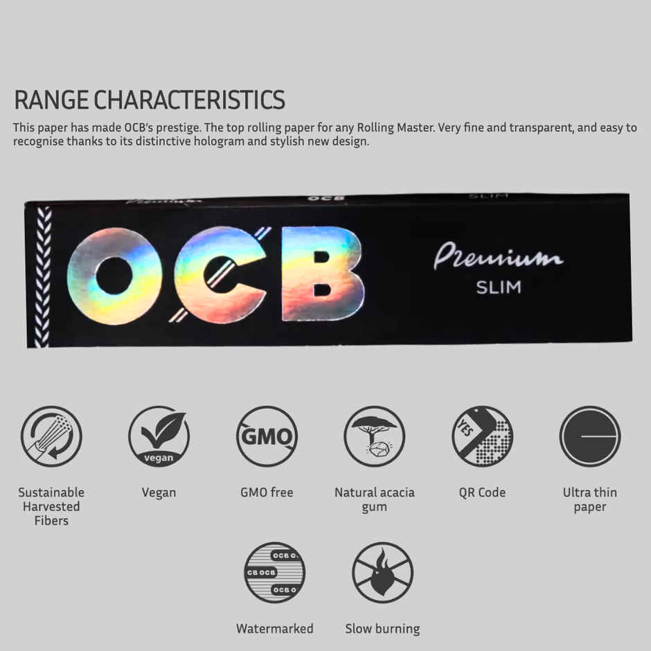 OCB Premium Rolling Paper | King Size Slim | Ultra Thin