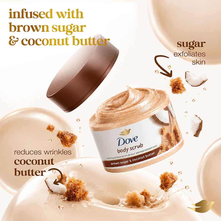 Dove Body Polish | Brown Sugar & Coconut Butter | For Dry Skin | Get Rejuvenated Skin