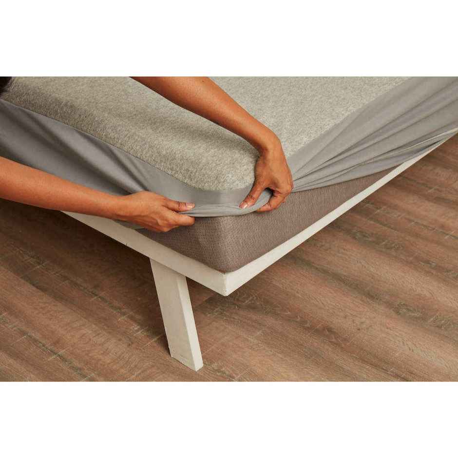 Wakefit Water Proof Terry Cotton Mattress Protector | Grey | Machine Washable | Super Soft 78x36 Inch