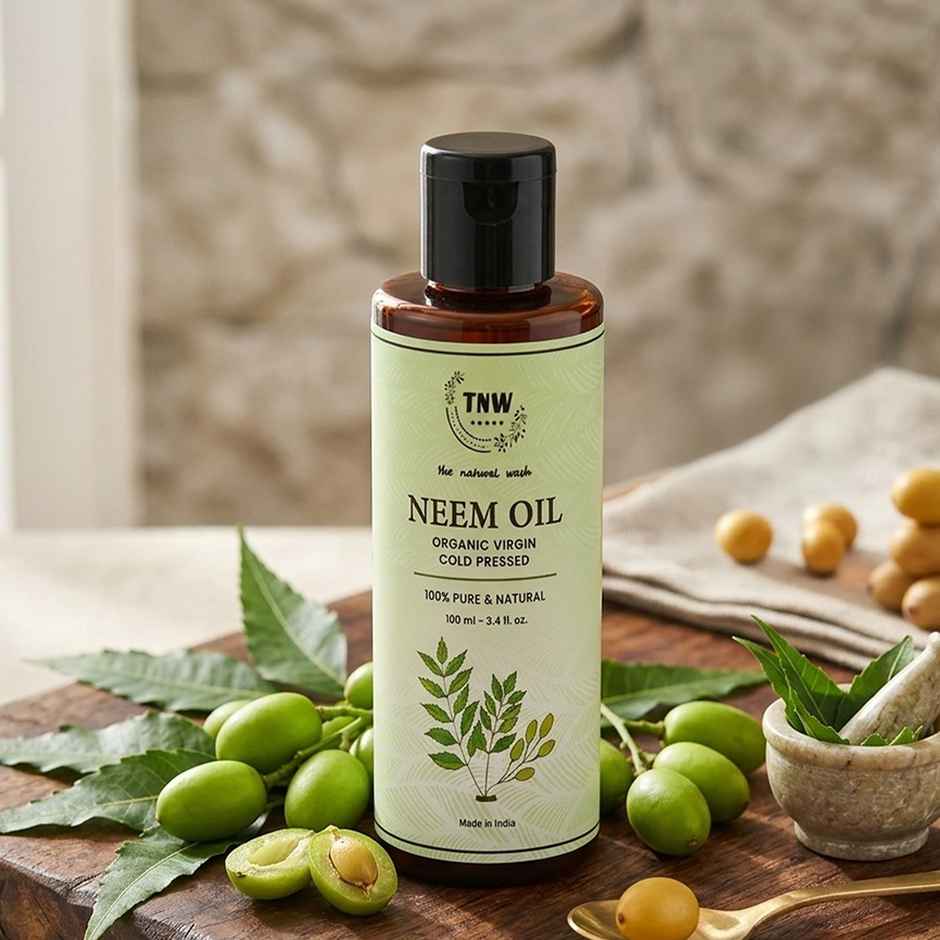 TNW The Natural Wash Pure Neem Oil for Hair & Skin - Controls Acne & Dandruff Combo