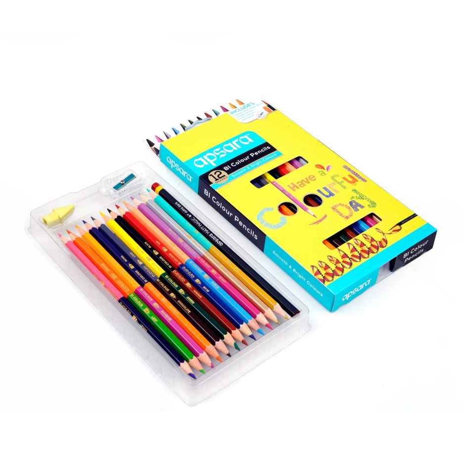Apsara Full Size Bi Colour-12 Pencils