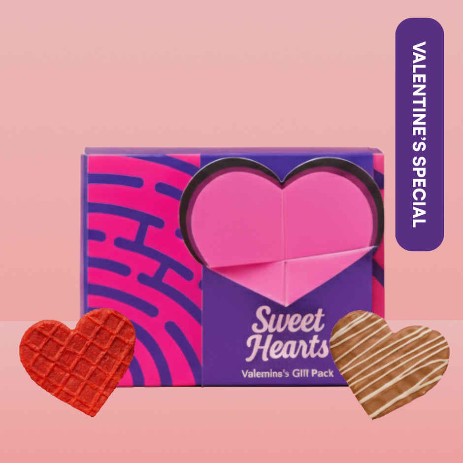 Nova Nova Heart Shaped Waffle Cookies & Chocolates | Assorted Sweet Hearts