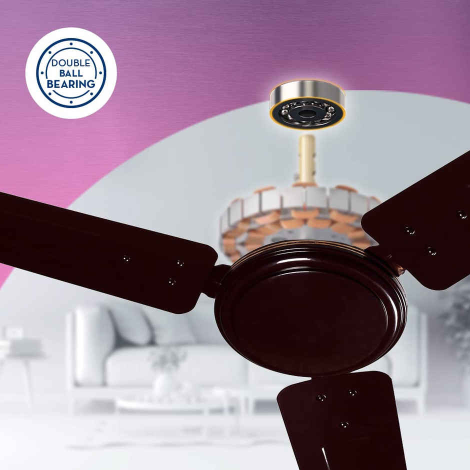 Crompton Surebreeze Sea Sapphira 1200mm Ceiling Fan | Lustre Brown | 2 Years Warranty