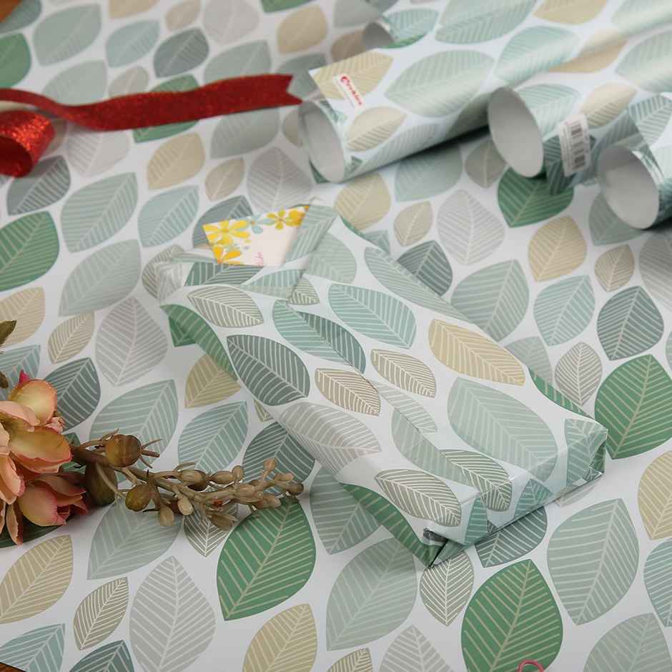 Green Printed Gift Wrapping Paper | Archies