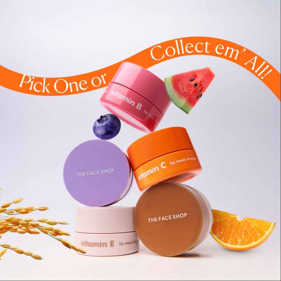 Tha Face Shop Vitamin C Lip Balm Mask With Niacinamide, Amino & Pro-Vitamin For Soft, Hydrated Lips