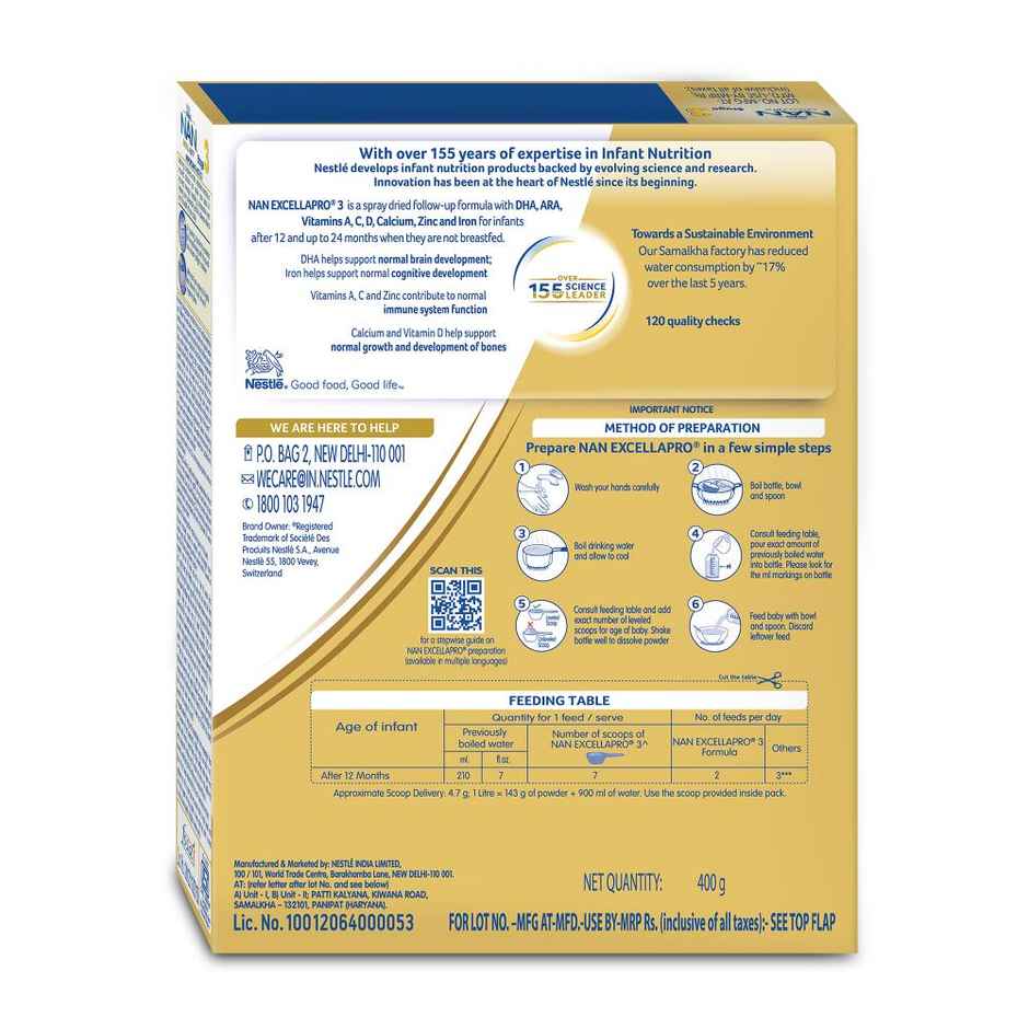 Nestle NAN EXCELLAPRO Stage 3 Follow-up | 12 - 24 M