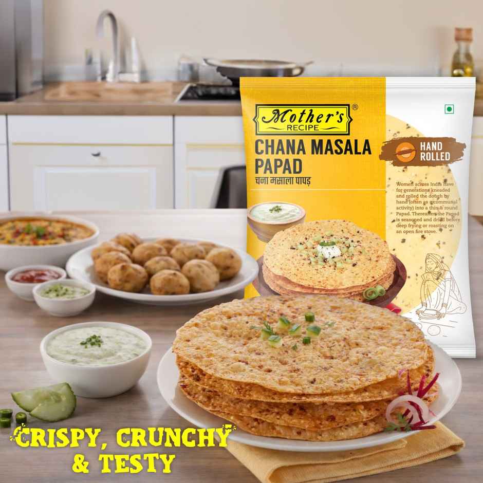 Mother's Recipe Papad Chana Masala