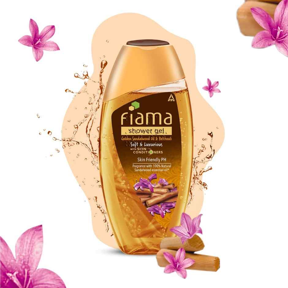 Fiama Shower Gel Bodywash Golden Sandalwood Oil And Patchouli Bottle