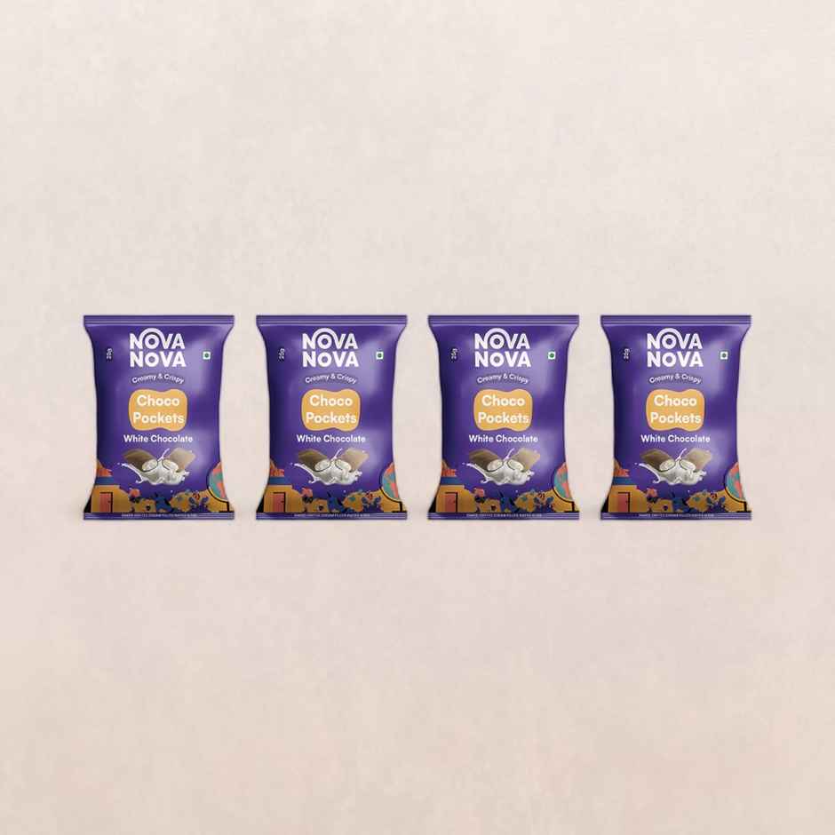 Nova Nova Choco Pockets White Chocolate Pack of 4