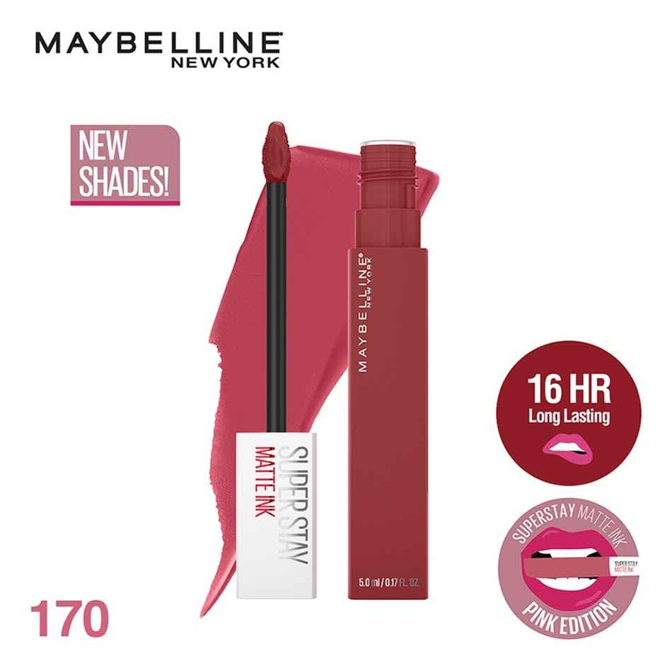 Maybelline Super Stay Matte Ink Liquid Lipstick x Pinks Edition, 170 Initiator
