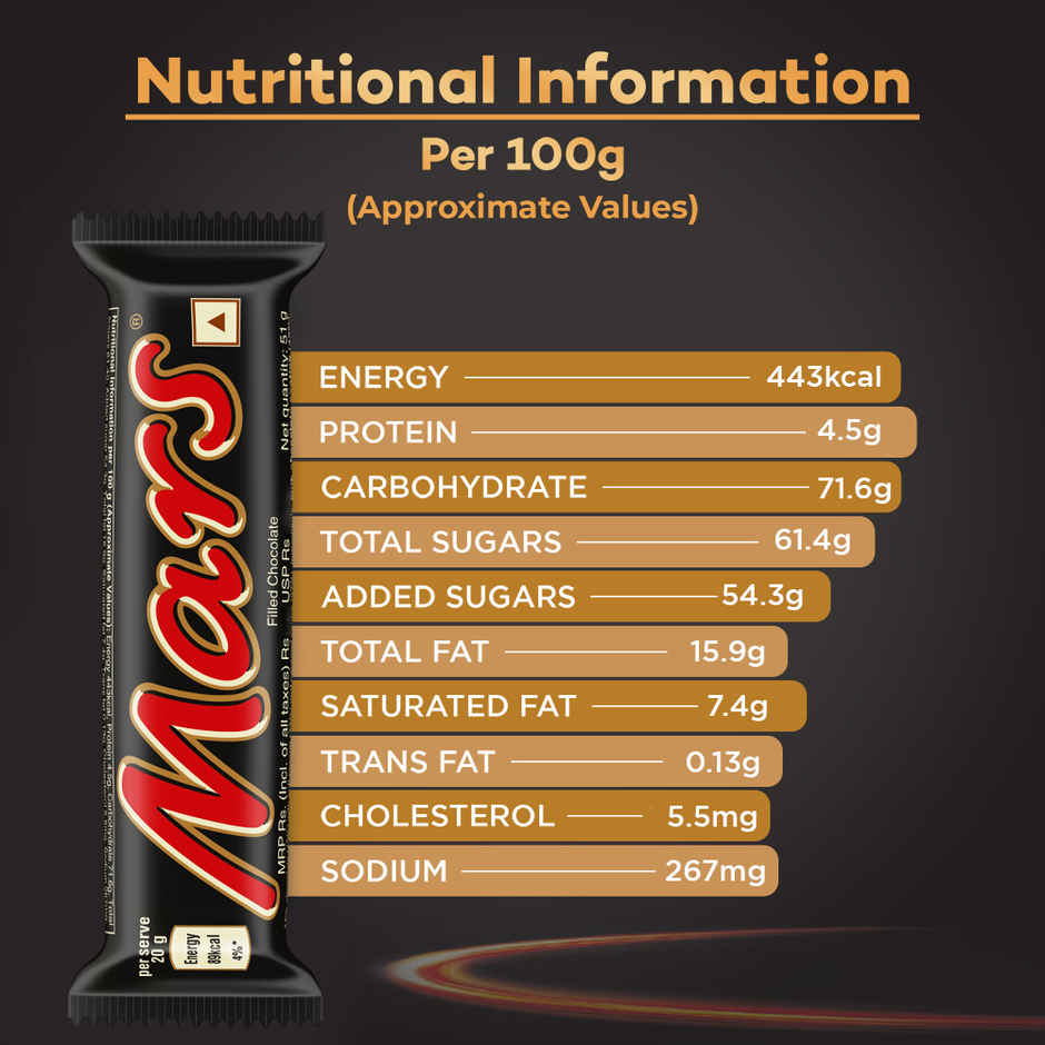 Mars Premium Chocolate Bar, Rich Fusion of Light Nougat & Smooth Caramel