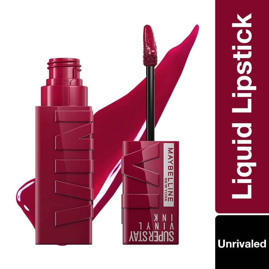 Maybelline Superstay Vinyl Ink Liquid Lipstick | Unrivaled | 16 HRs | Enriched With Vitamin E & Aloe