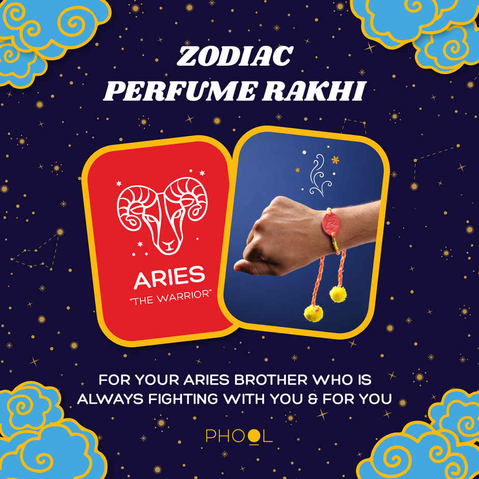 Zodiac Aries Rakhi for Brother (Phool)