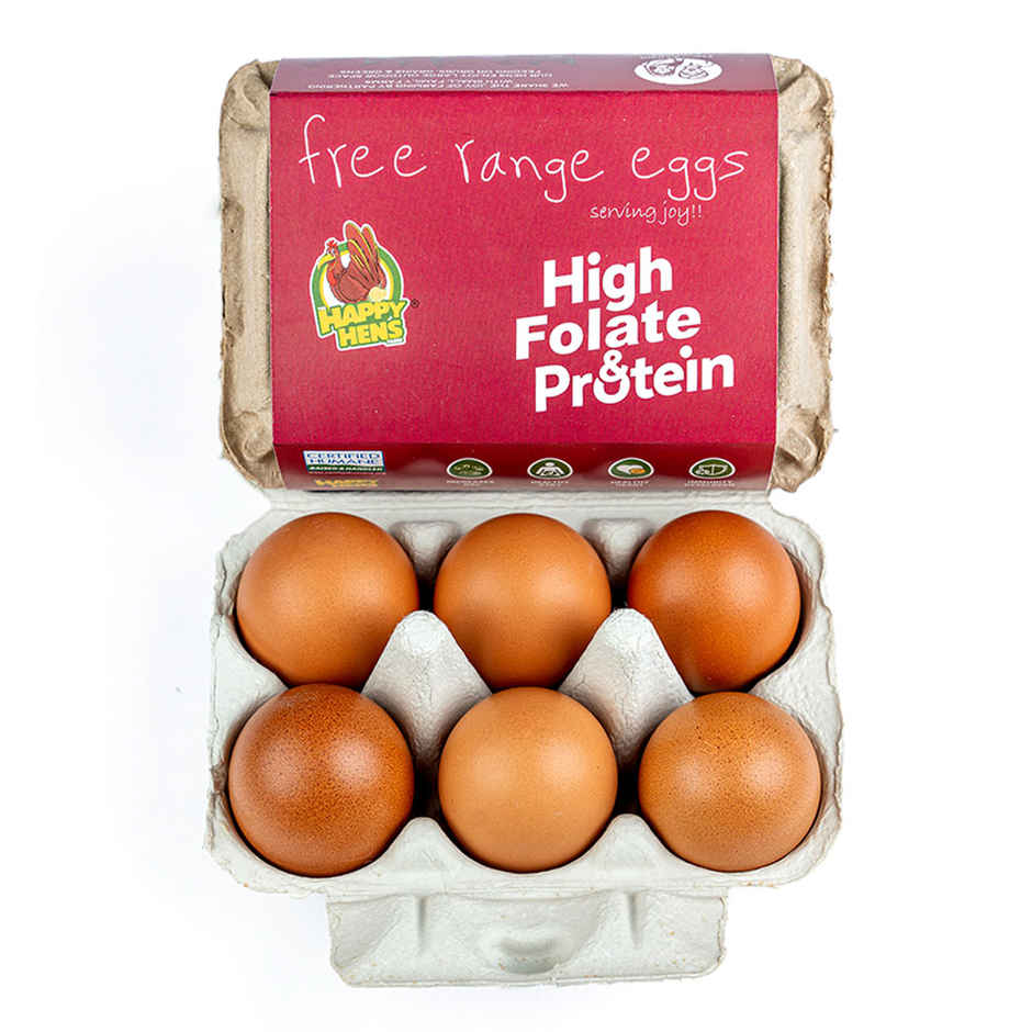 Happy Hens Free Range Fola+ / VitB9 Enriched Eggs