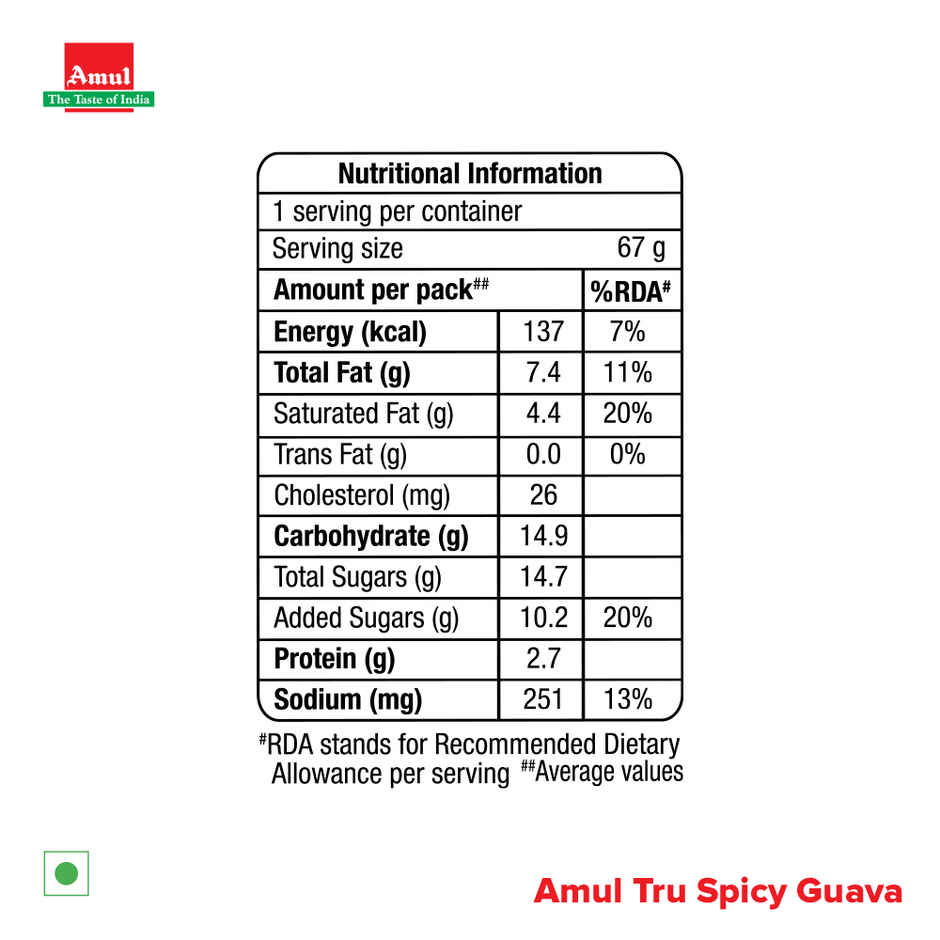 Amul Tru Spicy Guava Ice Cream Cup