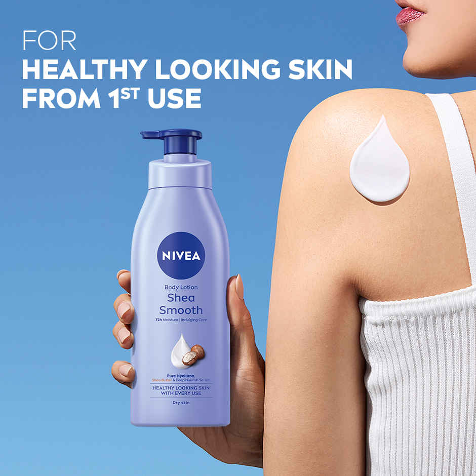 NIVEA Shea Smooth Body Lotion |48 H Moisturization|With Deep Moisture Serum | For Dry Skin