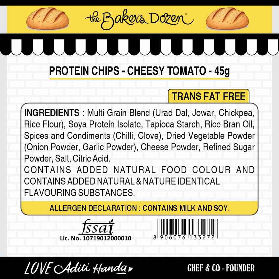 The Baker's Dozen Protein Chips - Cheesy Tomato