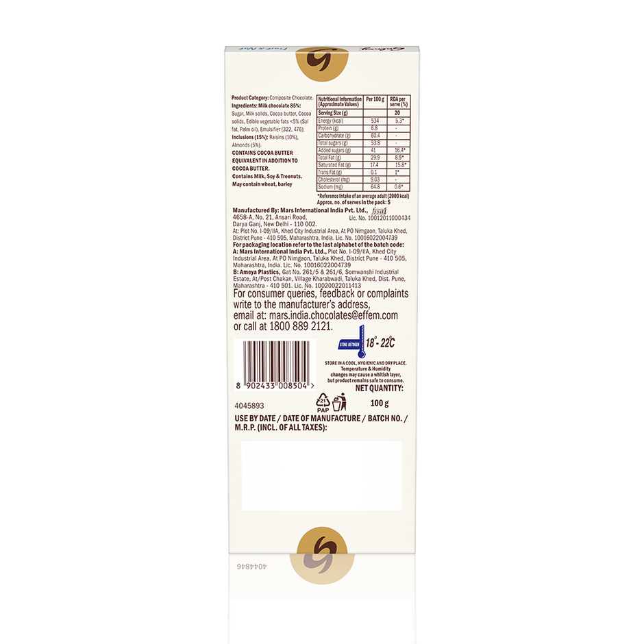Galaxy Fruit & Nut Chocolate Bar