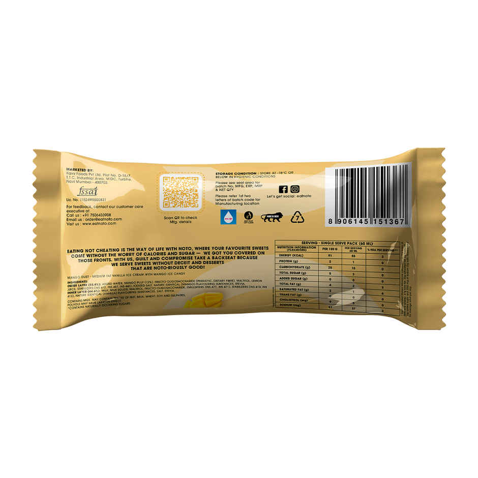 NOTO Alphonso Mango Sugar Free, Guilt Free Duet