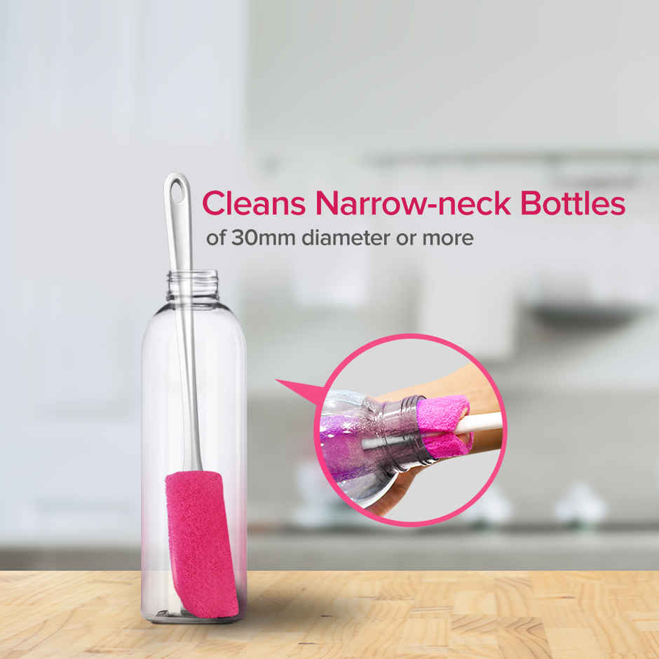 Scotch-Brite Plastic Bottle Cleaner Brush | Pink and White