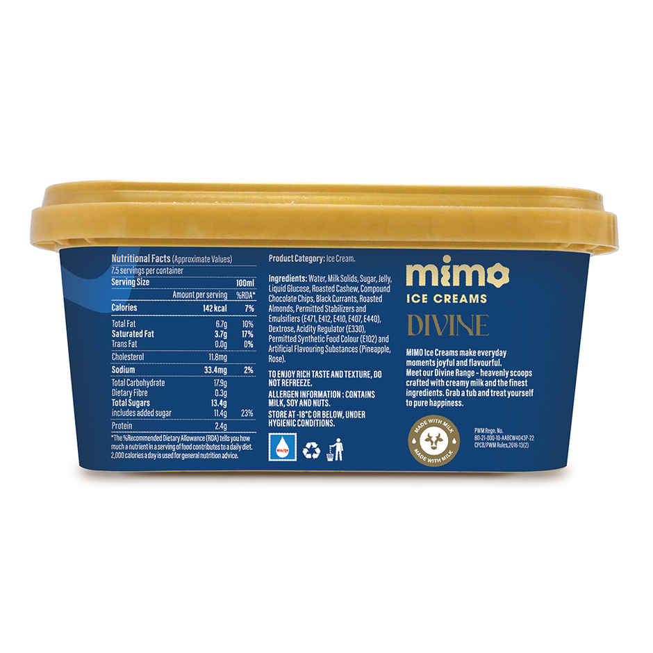 Mimo Classic American Nuts Divine Ice Cream Tub
