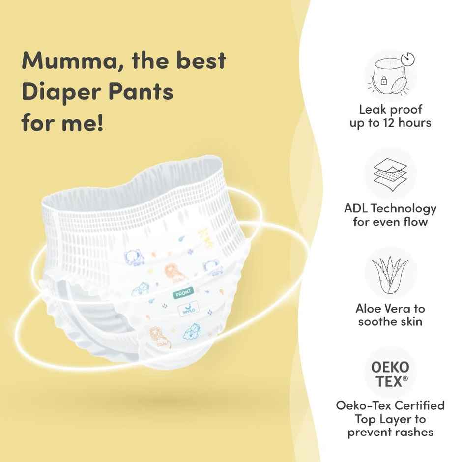 Mylo Baby Disposable Pant Style Diaper | M | 38 pcs