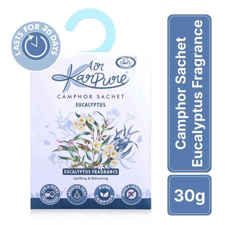 Eucalyptus Camphor Sachet by Air Karpure | Car, Bathroom & Room Freshener | From House of Cycle