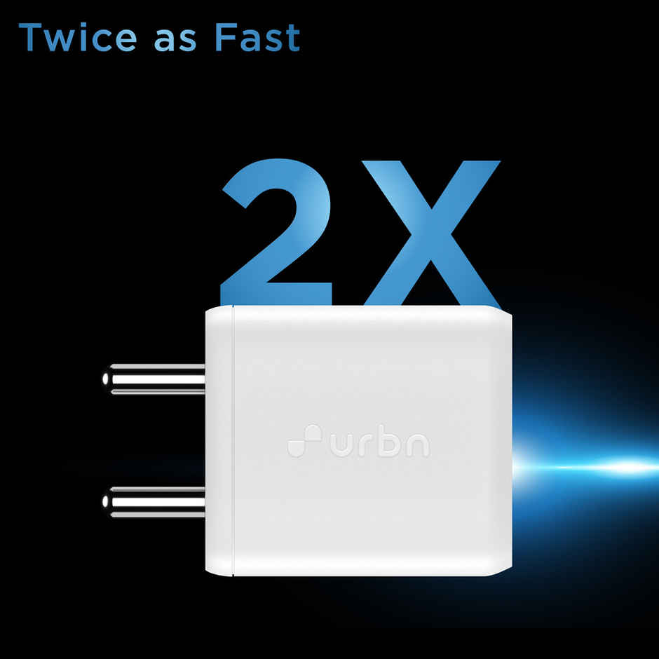 URBN 20W USB C iPhone GaN Charger | 2X Faster Charging | Power Delivery (PD) Adapter |for iPhone 15/14/13/12/11/Pro/Max/Mini | Samsung Galaxy | OnePlus, Pixel, Mi Redmi & More - White