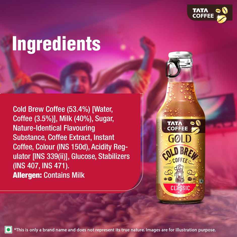 Tata Cold Brew Coffee, Classic Iced Coffee, Rich & Creamy, Ready to Drink