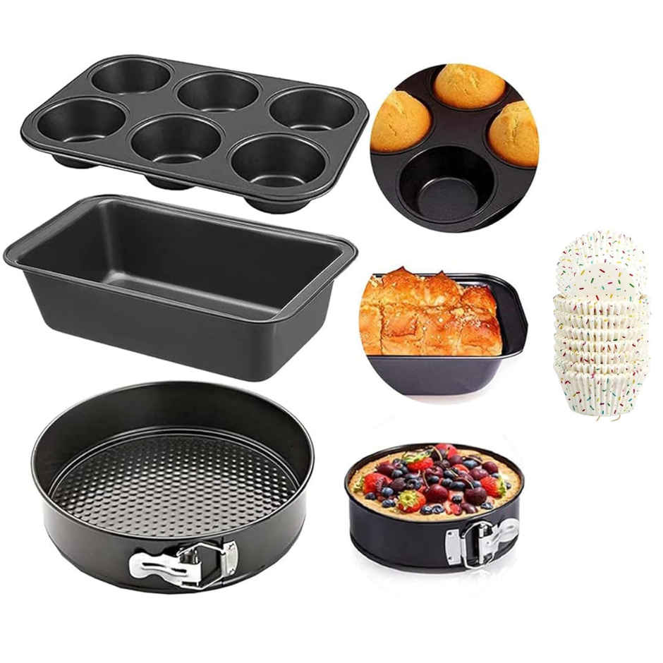 Se7en Premium Cake Making Set | Steel Bakeware Combo Microwave OTG Safe