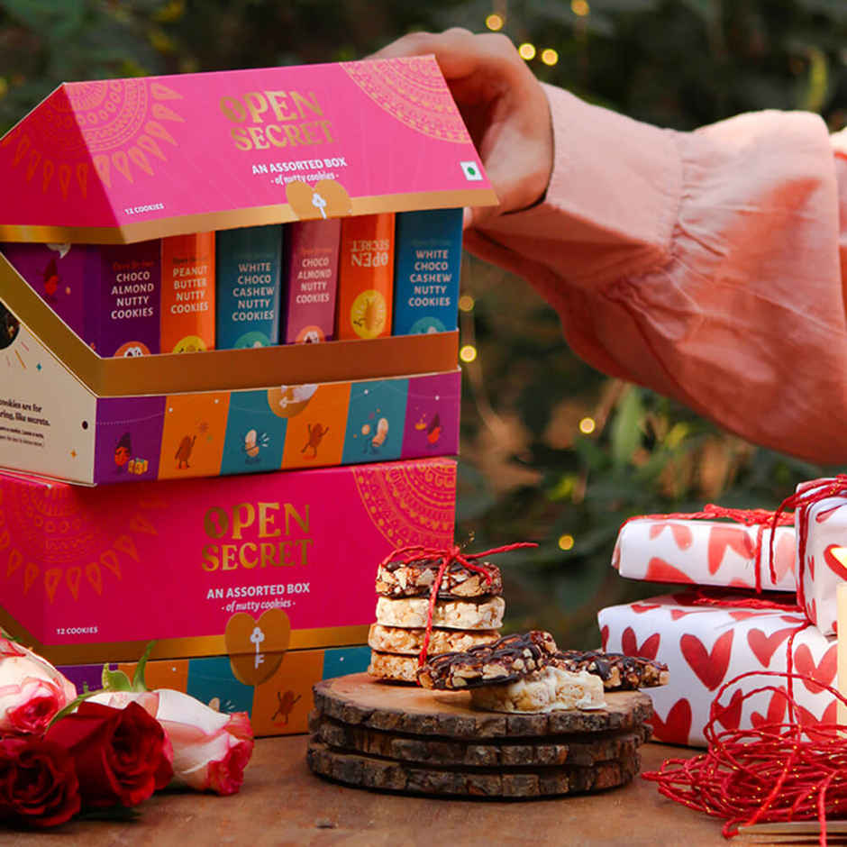 Open Secret Chocolate Cookies Celebration Gift Pack | Zero Maida, High Protein, Healthy Snack